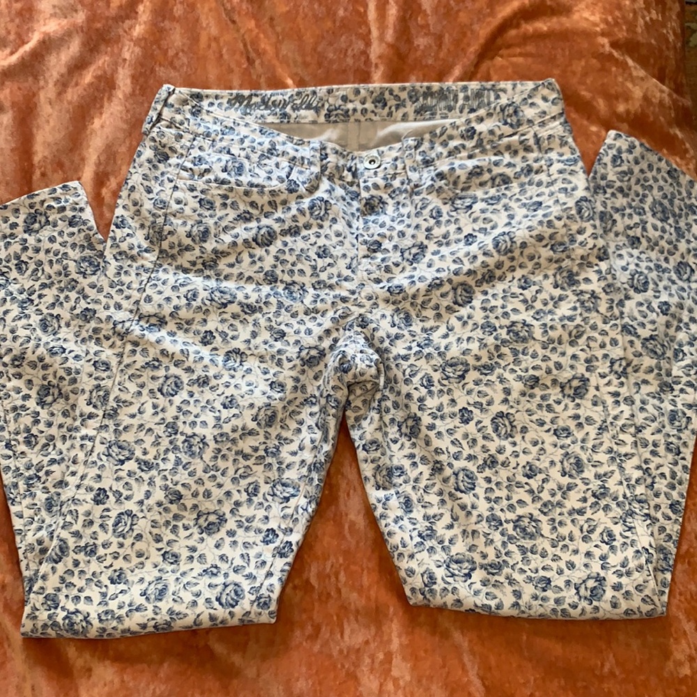 Madewell Skinny Ankle Floral Jeans Size 27